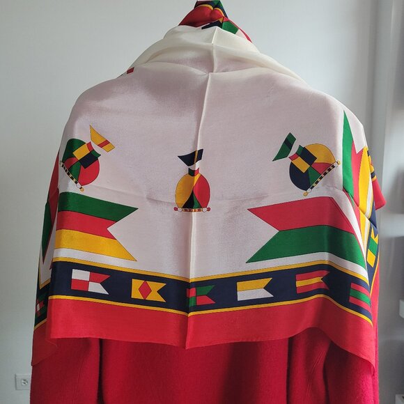 Chico's Boucle Knit Blazer Red 100% Wool Artsy Buttons Jacket (Size: 2) - Picture 2 of 16